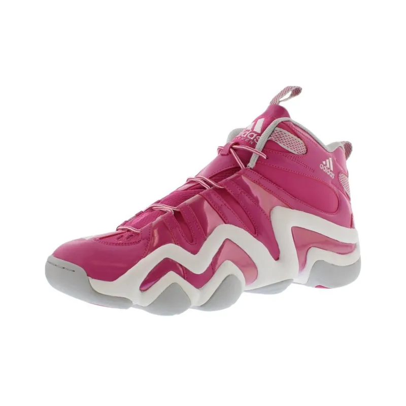 Adidas Crazy 8 Anti Slip Wear Resistant Mid Top Vintage Basketball Shoes Men's Red Gray-2