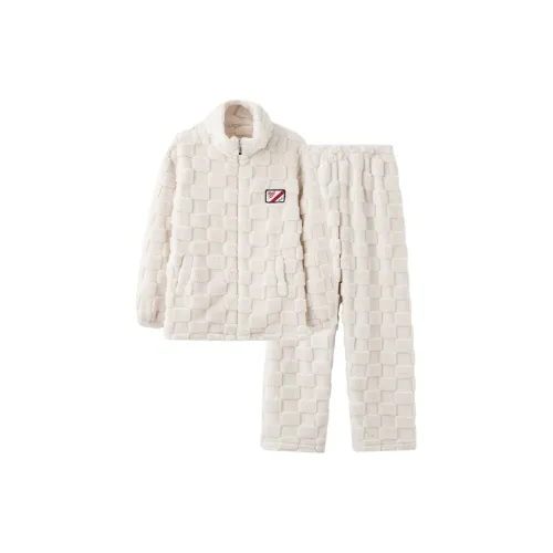 White Ran Outerwear-Ready Home Set Pajamas Women's Light Apricot
