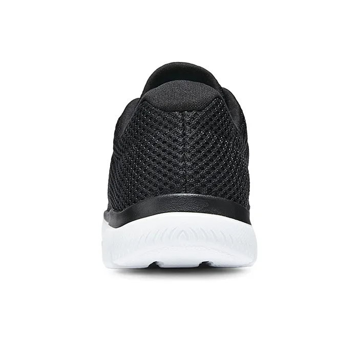 Skechers Cushioning, Breathable, Lightweight Low Top Casual Shoes Women's Black White-3