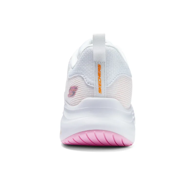 Skechers Sport Cushioning Low Top Running Shoes Women's White Orange-4