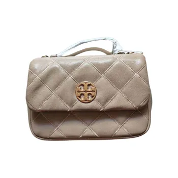 TORY BURCH TB Willa Goatskin Shoulder Bag Crossbody Bag Handbag Women's Milk Tea Beige