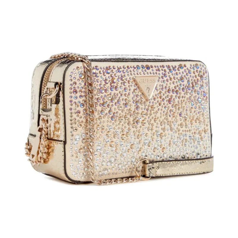 GUESS Artificial Leather Shoulder Bag Crossbody Bag Mini Women's Gold-1
