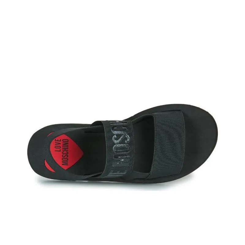 LOVE MOSCHINO Strap Sandals 2.5cm Women's Black-4