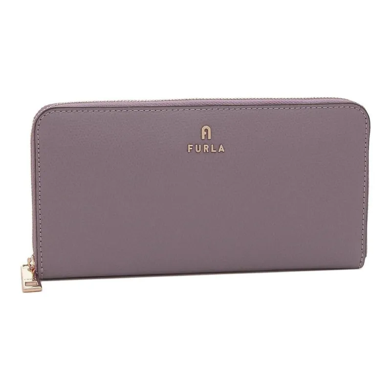 Furla Leather Wallet Women's Camellia Purple-1