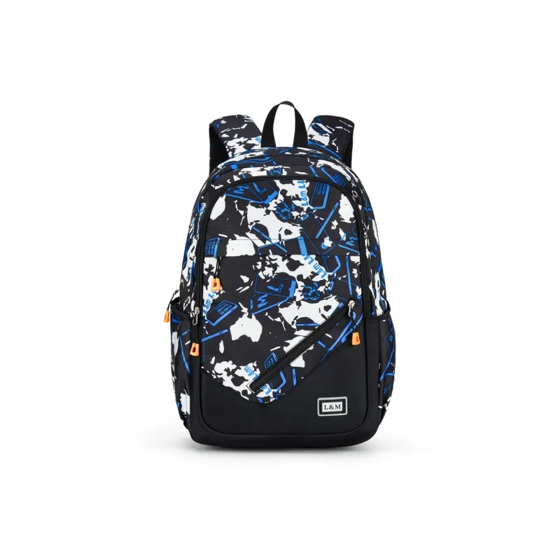 L&M Oxford Backpack Laptop Bags Regular Unisex Black-36