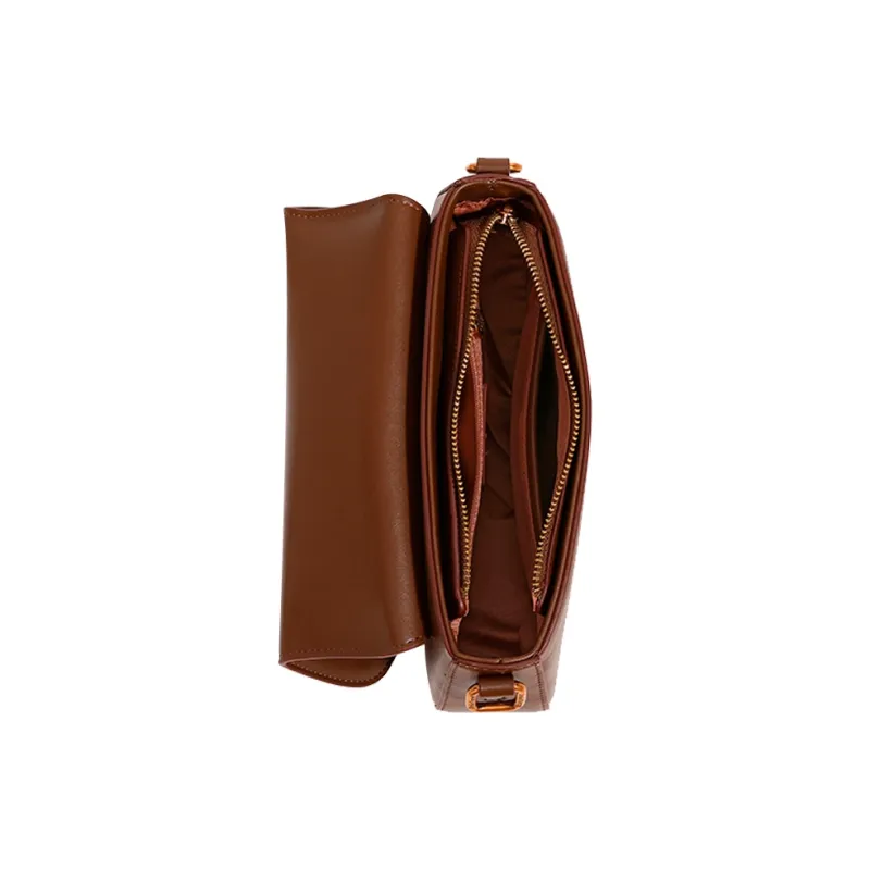 SMILE FOCUS PU Shoulder Bag Women's Coffee-4