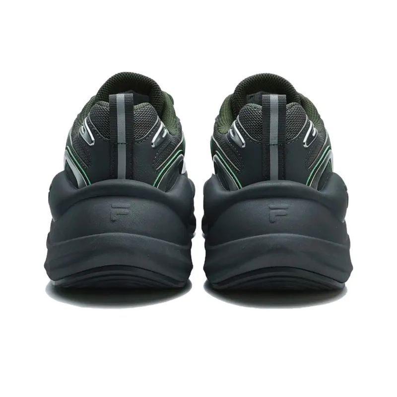 FILA FUSION BUZZARD Meteor Shoes Cushioned Slip Resistant Lightweight Low Top Chunky Sneakers Men's Gray Silver-3
