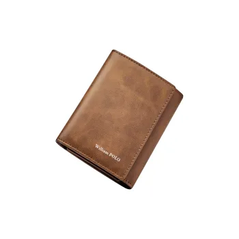 WilliamPOLO Over-migration Card Holder Wallet Men's Blue Black Gray Coffee Camel Khaki Yellow Brown