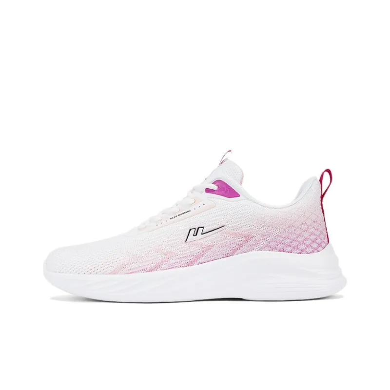 Warrior Durable Breathable Low Top Running Shoes Women's White Pink Purple-0