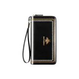 Black (Waxed Leather) 45 Card Slot (Anti-Skimming)