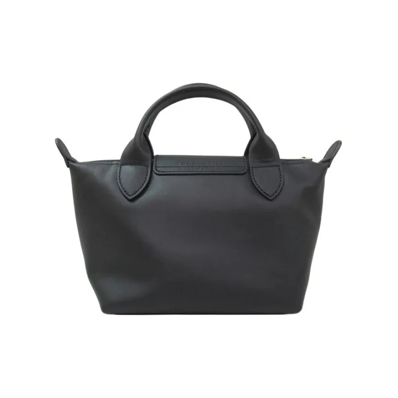 LONGCHAMP ROBERT INDIANA Collaboration Cow Leather Shoulder Bag Crossbody Bag Handbag Extra Small Women's Black-1