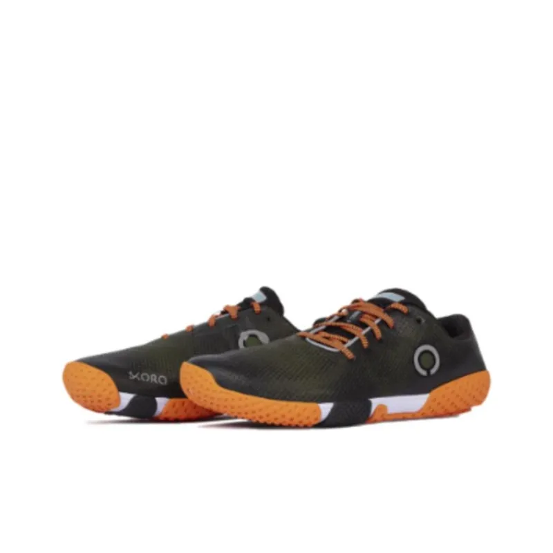 SKORA Durable Breathable Low-Top Running Shoes Men's Black Orange-2