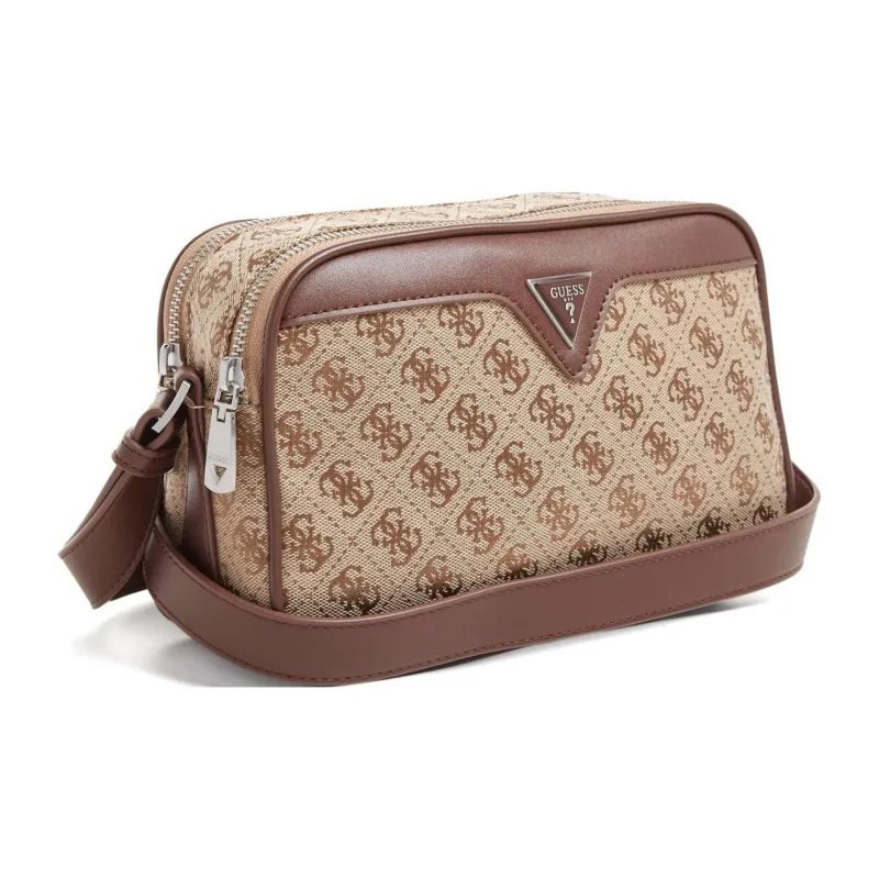 GUESS Canvas Camera Bag Shoulder Bag Crossbody Bag Men's Light Brown-1