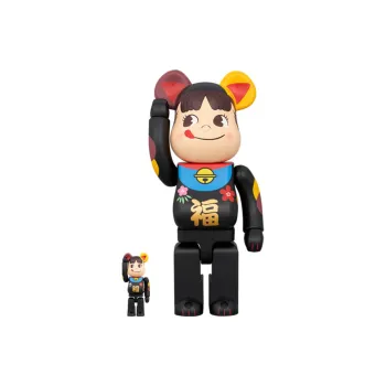 BE@RBRICK Lucky Cat Peko Chan Fuku Black