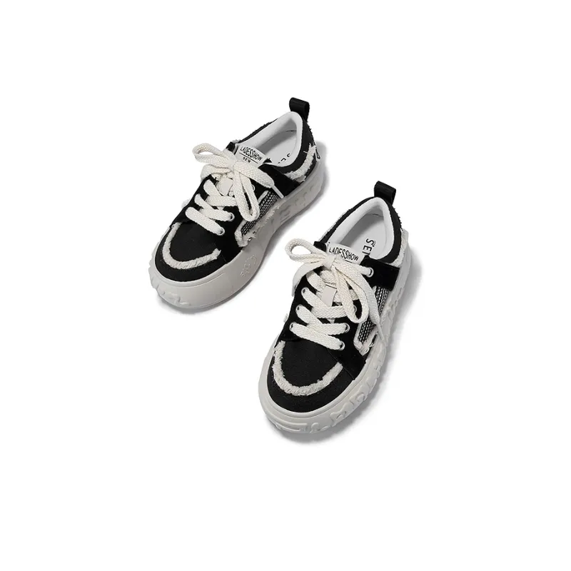 SELAIYA Anti Slip And Wear Resistant Height Increasing Low Top Skateboard Shoes Women's-3