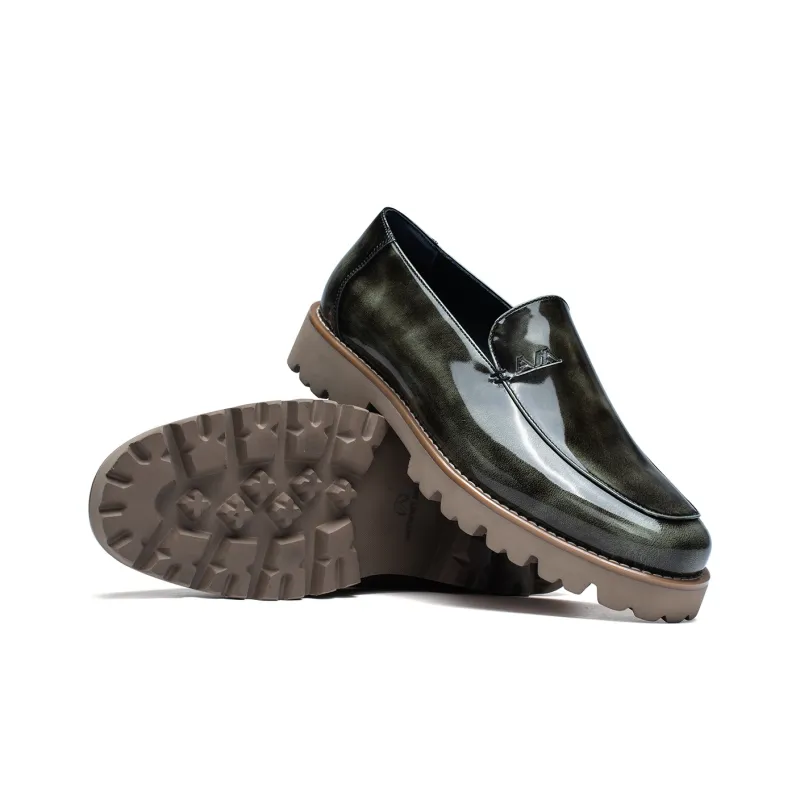 Anthony Miles Platform Height Increasing Slip-on Loafers Shoes Men's-4