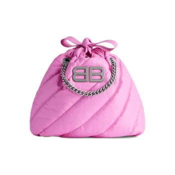 Balenciaga CRUSH Cow Leather Shoulder Bag, Crossbody Bag Extra Small Women's Pink