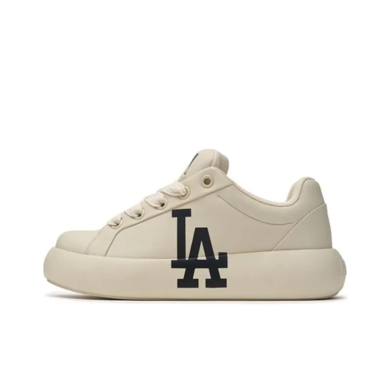 MLB Chunky Classic 24SS Cushioning, Abrasion Resistant, Height Increasing Low Top Casual Shoes Unisex Ecru-0