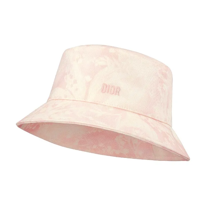 DIOR Cotton-Elastane Blend Bucket Hats Kids' Pink-0