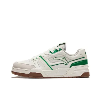 Anta Flame 5 Wear Resistant Low Top Skateboard Shoes Men's White Green