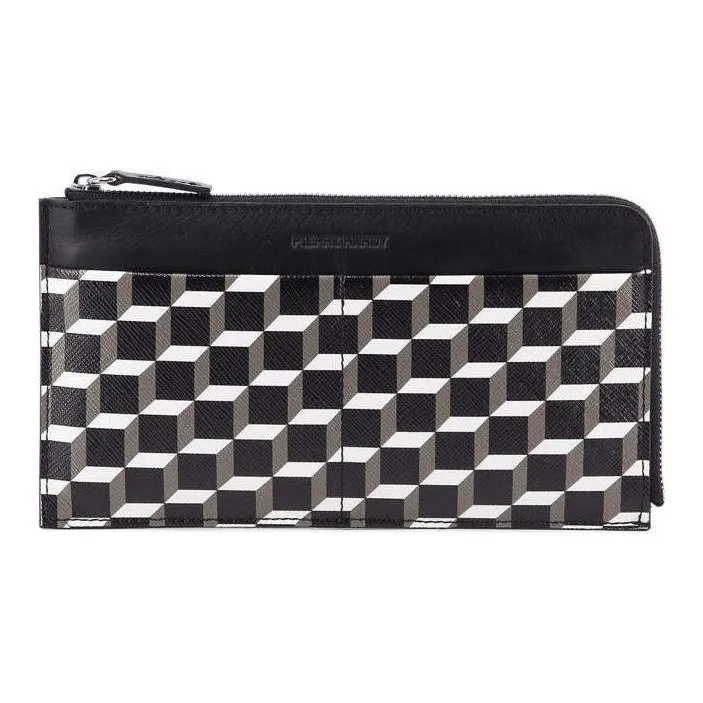 PIERRE HARDY Leather With Calfskin And Canvas Wallet Women's Black-0