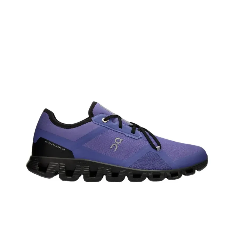 On Cloud X 3 Anti Slip Wear Resistant Low Top Running Shoes Men's Blue Purple-1