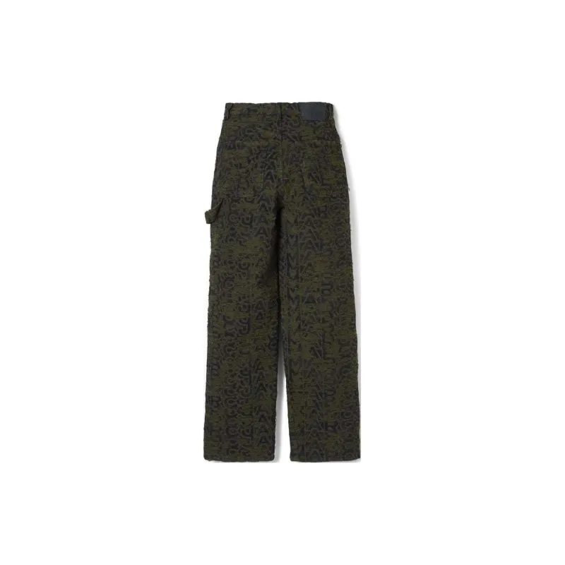 MARC JACOBS Monogram print Distressed Wide leg Jeans-1