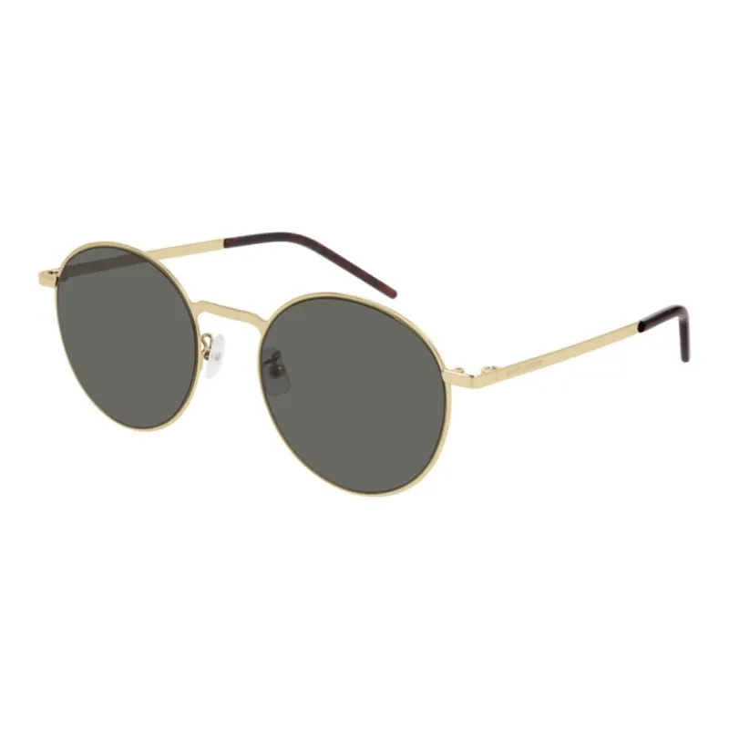 SAINT LAURENT Metal Round Sunglasses Unisex Gold-0