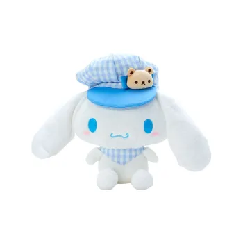 Sanrio Cinnamoroll M Size Multicolor Plaid Newsboy Cap Dolls Plush Doll 29cm Height