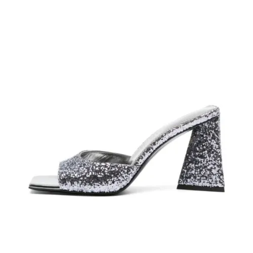 The Attico Mini Devon 85mm Glittered Mules