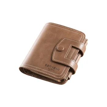 Banyanu Cow Leather Wallet Regular Unisex Khaki/Black/Coffee/Purple/Rogue Red/Brown/Burgundy