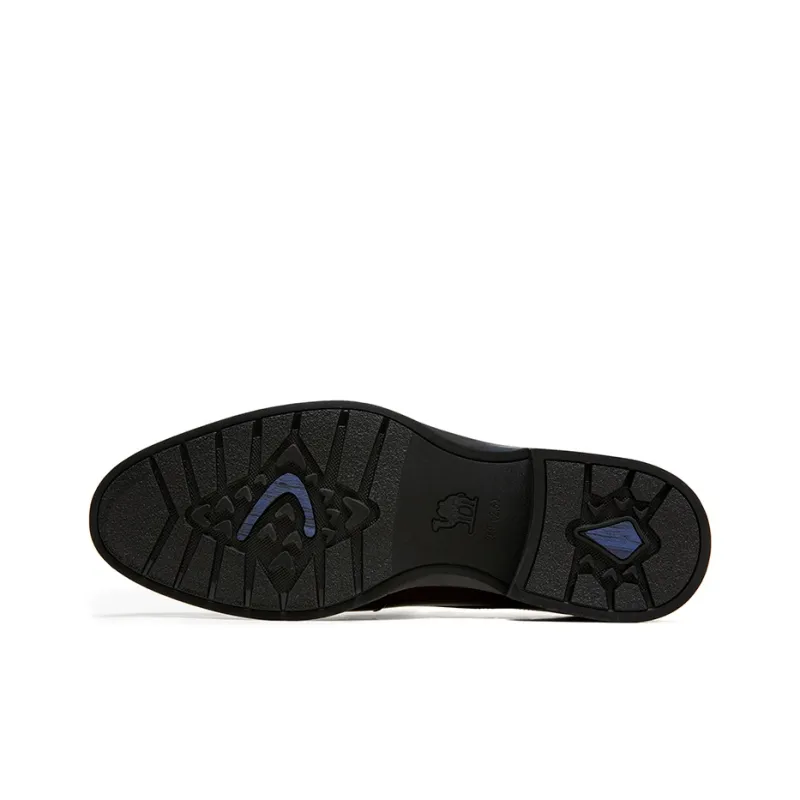 CAMEL Dress Shoes Men Low Top Black/Brown-4