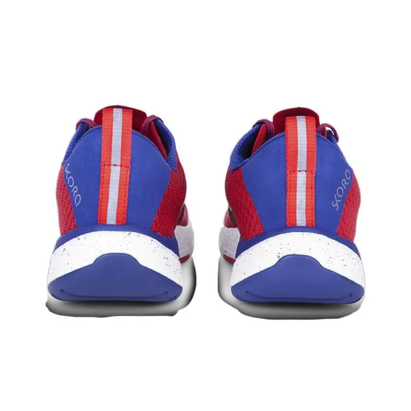 SKORA Cushioning Wear Resistant Low Top Running Shoes Men's Red Blue-4