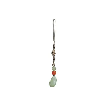 Moonstone Edge Hetian Jade Pendants Unisex Pale Greenish White Jade