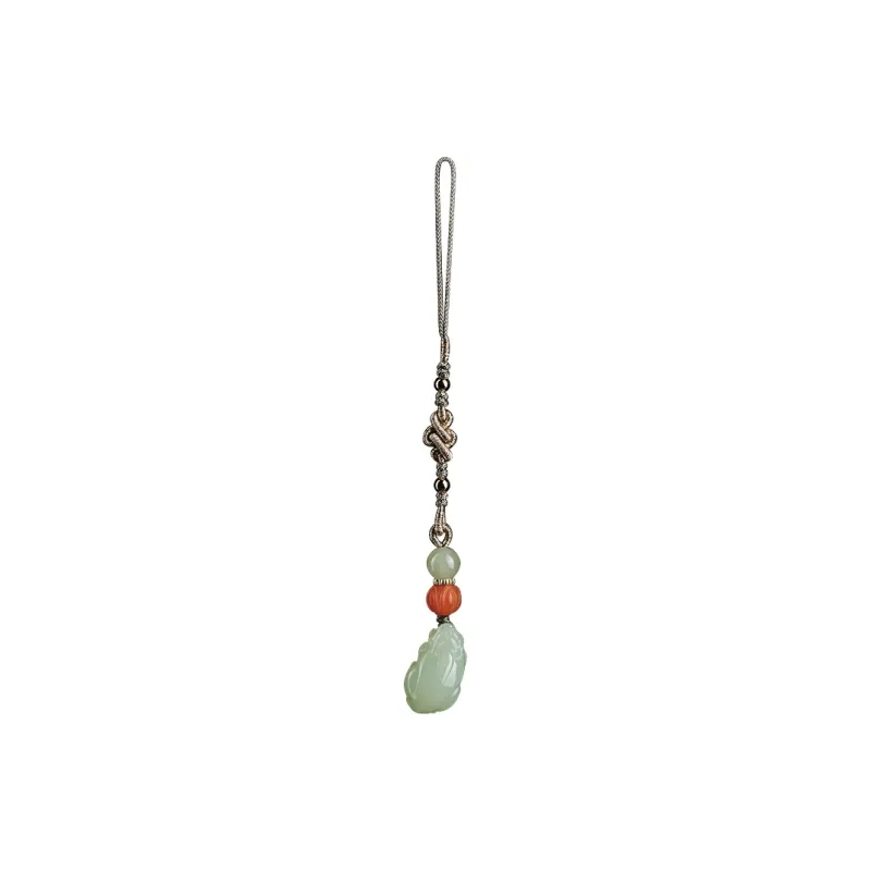 Moonstone Edge Hetian Jade Pendants Unisex Pale Greenish White Jade-0