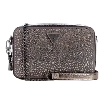 GUESS Artificial Leather Shoulder Bag Crossbody Bag Mini Women's Silver