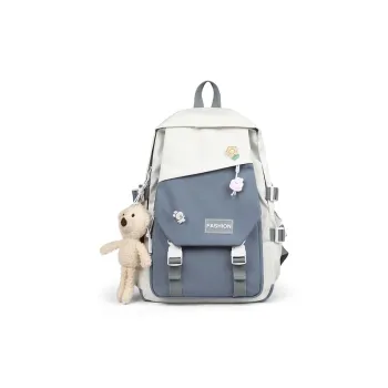 Kevin Cohen Nylon Fabric Backpack Regular Unisex Blue/Black