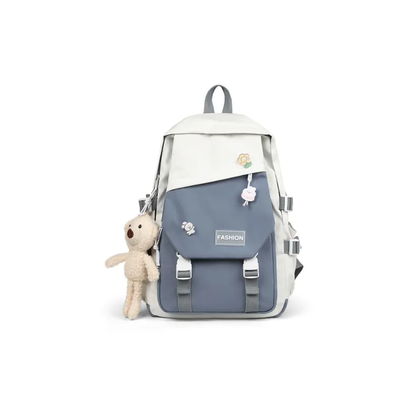 Kevin Cohen Nylon Fabric Backpack Regular Unisex Blue/Black-0