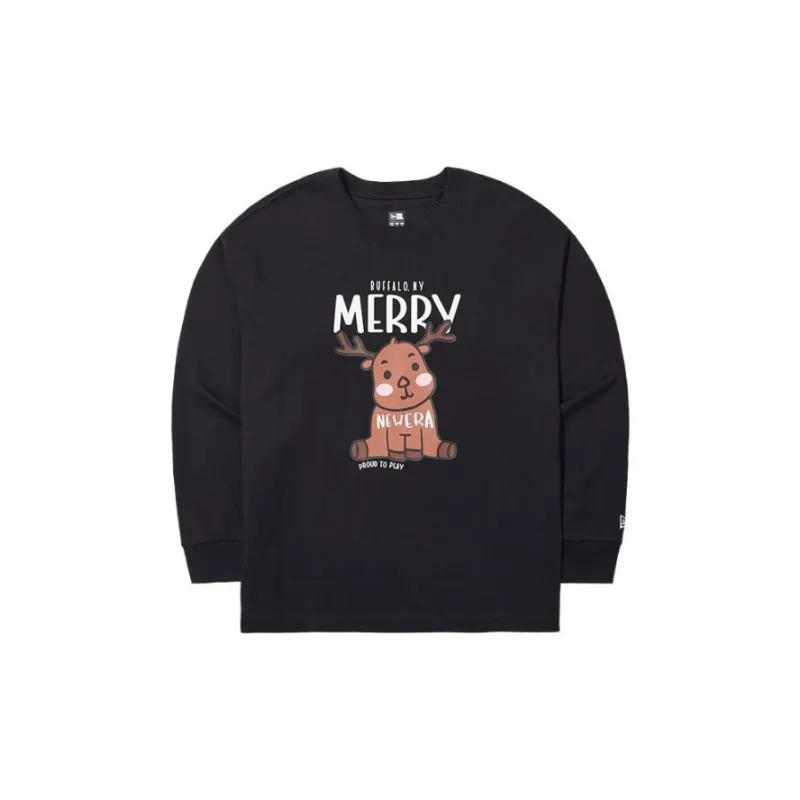 New Era Christmas Heartfelt Casual Pullover Crew Neck Long-Sleeved Sweatshirt Unisex-1