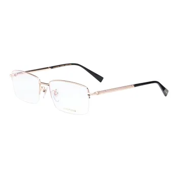 CHOPARD Pure Titanium Plate Leg Warmer Square Eyeglass Frames Men's