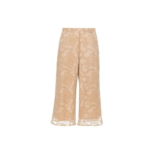 TWINSET Lace-overlay Cropped Trousers