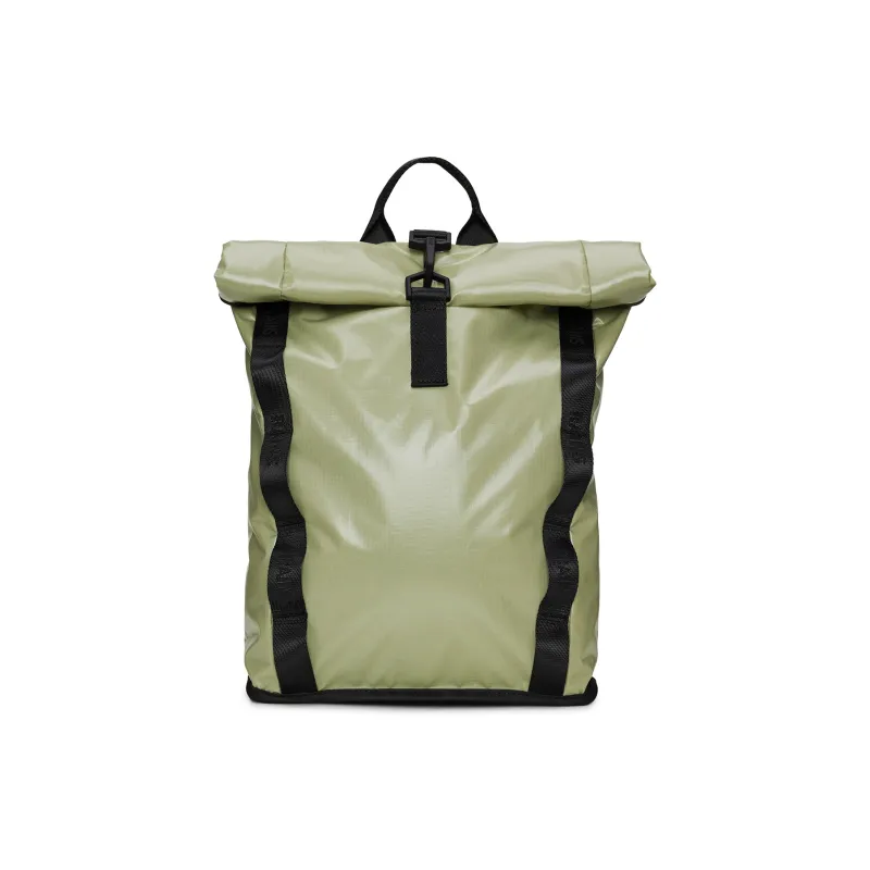 Rains Polyester Backpack Small Size Unisex Black/Light Cyan Green/Mist Gray-3