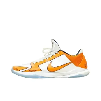 Nike Zoom Kobe 5 Protro PE Cushioning Wear Resistant Low Top Basketball Shoes Men's Yellow White