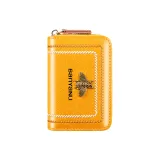 Antique Yellow (Waxed Leather) 30 Card Slot (Anti-Skimming)