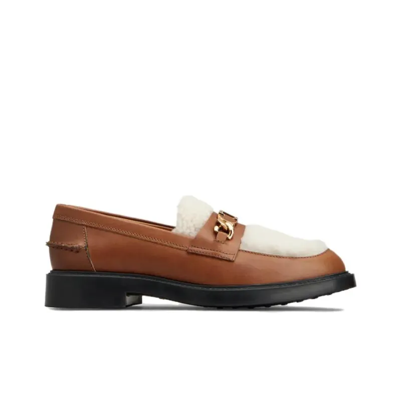 TOD'S Shearling Leather Loafers-1
