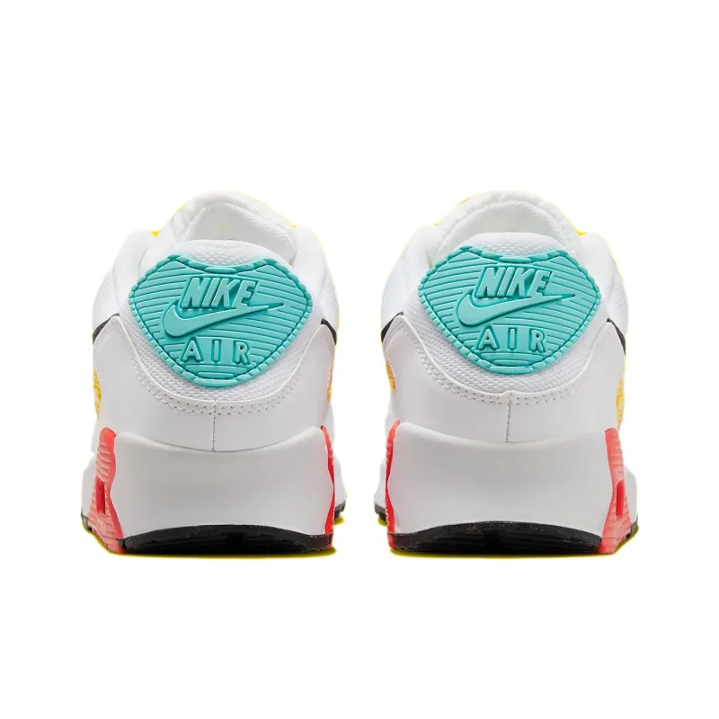 Nike Air Max 90 White Black Pink Foam Bright Crimson Women's-4