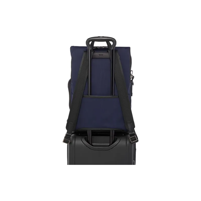 TUMI Nylon With Leather Backpack Men's Marine Blue-3