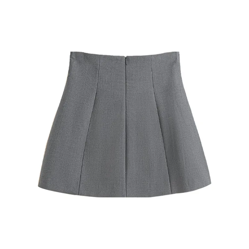 Cypress House Casual Short Skirts Women's Light Gray-1