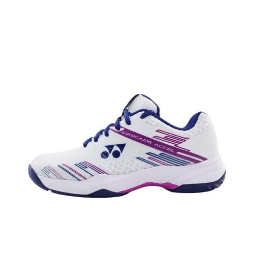 YONEX POWER CUSHION CASCADE ACCEL Badminton Shoes Unisex Low-Top White/Purple