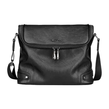 COW Microfiber Synthetic Leather Shoulder Bag, Crossbody Bag Men's